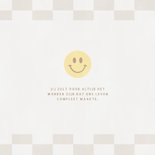 Lief minimalistisch geboortekaartje beige blokjes en smiley 2