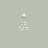 Lief minimalistisch geboortekaartje met witte bloemen 2