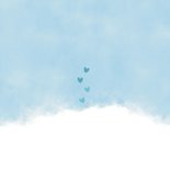 Lief pinguïn geboortekaartje met waterverf jongen Achterkant