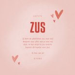 Liefde kaart met hartjes de liefste ZUS dat ben jij 3