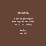 Liefdeskaart grappig chocolade 3