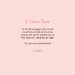 Liefdeskaartje in roze met gansjes you give me goosebumps 3