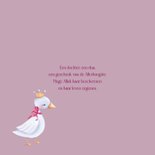 Liefdevol islamitisch geboortekaartje met zwaan 2