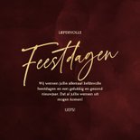 Liefdevolle kerstkaart met sprankelend hart van glitters 3