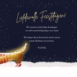 Liefdevolle kerstkaart met teckels en hart van lampjes 3