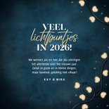 Liefdevolle kerstkaart veel lichtpuntjes in 2026 met lampjes 3