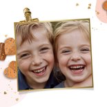 Liefdevolle moederdagkaart happy mother's day 3d hart goud 2