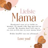 Liefdevolle moederdagkaart happy mother's day 3d hart goud 3