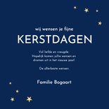 Lieve blauwe kerstkaartjes met teckel lichtjes en sterren 3