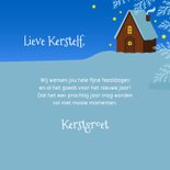 Lieve en grappige kerstkaart met dieren bij kampvuur 3