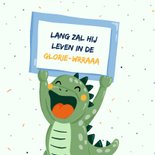 Lieve en stoere verjaardagskaart met dino en foto 2