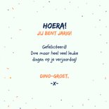 Lieve en stoere verjaardagskaart met dino en foto 3