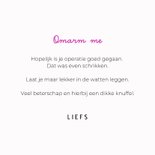 Lieve hondenkaart van zwart hondje met berenmuts en oortjes 3