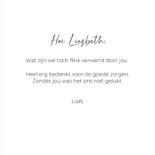 Lieve hondenkaart van zwart hondje met roze strik om nek  3