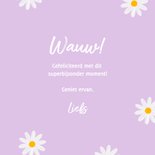 Lieve madeliefjeskaart om iemand te feliciteren 3