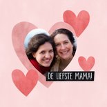 Lieve moederdag kaart Knuffel voor de liefste mama hartjes 2