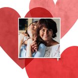 Lieve moederdag kaart met I love you, hartjes, en foto 2