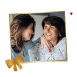 Lieve moederdagkaart cadeau strik goud hartjes 2