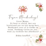 Lieve moederdagkaart kleurrijk bloemenkader hartjes goud 3