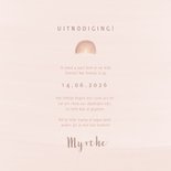 Lieve uitnodiging kinderfeestje met regenboogje en foto 3