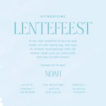 Lieve uitnodiging voor een lentefeest bloemen blauw 3