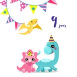 Lieve uitnodiging voor kinderfeestje met dino's 2