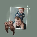 Lieve vaderdag kaart otters Love you like no otter & hartjes 2