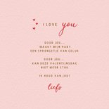Lieve valentijnskaart met twee theekopjes en hartjes 3