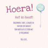 Lieve verjaardagskaart met beer en ballon 3