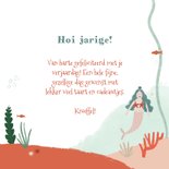 Lieve verjaardagskaart roze mint zeemeermin onderwaterwereld 3