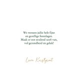 Luxe kerstkaart met gouden letters en sprankelende lichtjes 3