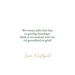 Luxe kerstkaart met twee foto’s en gouden accenten 3