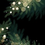 Luxe kerstkaart met twee foto’s en gouden accenten Achterkant