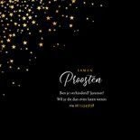luxe uitnodiging kerstdiner sterren goud confetti 2