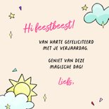 Magische verjaardagskaart met alpaca unicorn 3