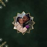 Merry christmas sneeuwvlok typografie met goudfolie 2