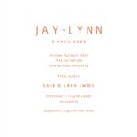 Minimalistisch geboortekaartje met subtiele zon in roze 3