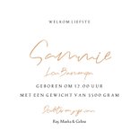 Minimalistisch geboortekaartje sterrenbeeld kreeft goudfolie 3