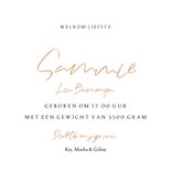 Minimalistisch geboortekaartje sterrenbeeld kreeft goudfolie 3