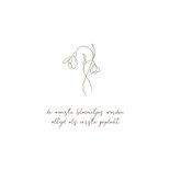 Minimalistisch rouwkaartje met sneeuwklokje voor baby 2