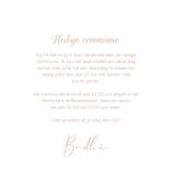 Minimalistische communiekaart houtlook 3