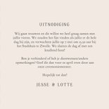 Minimalistische trouwkaart roze beige gestreept 3