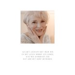 Modern bedankt rouwkaart met foto naam en jaartallen 2