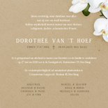 Moderne bloemen rouwkaart met illustratie van een orchidee 3