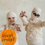 Moderne kaart Spooky Halloween pompoen sterren goud  2