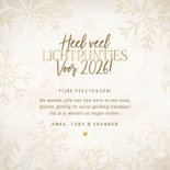 Moderne kerstkaart heel veel lichtpuntjes voor 2026 3