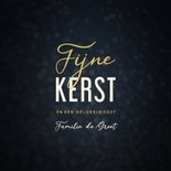 Moderne kerstkaart met woorden in goudlook 3