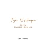 Moderne kerstkaart rode lichtjes en gouden tekst 3