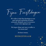 Moderne kerstkaart zakelijk met marmeren 2026 donker blauw 3