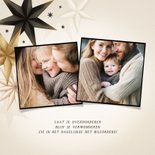 Moderne Nieuwjaarskaart 2026 papieren kerststerren  2